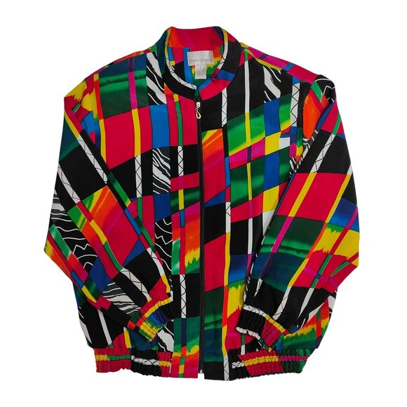 Colorful Geometric Women's Jacket - Picture 1 of 4